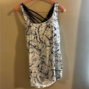 2/$35 Icyzone Tank Top NEW Open Back Workout Athletic Yoga w Built in Bra Small